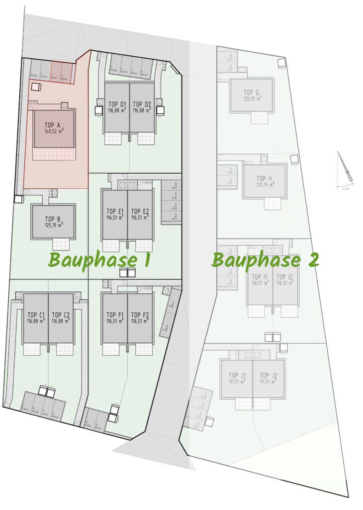 Lageplan von Einfamilienhaus A in Großebersdorf