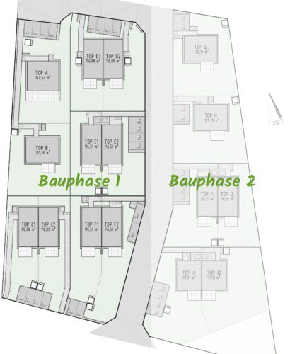 Lageplan Großebersdorf Bauphasen